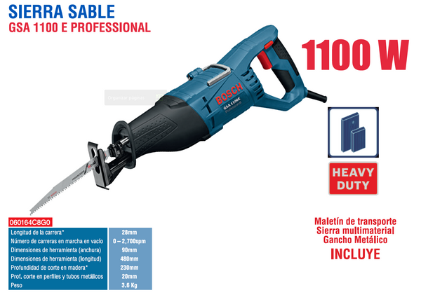 BOSCH GSA 1100 E SIERRA SABLE