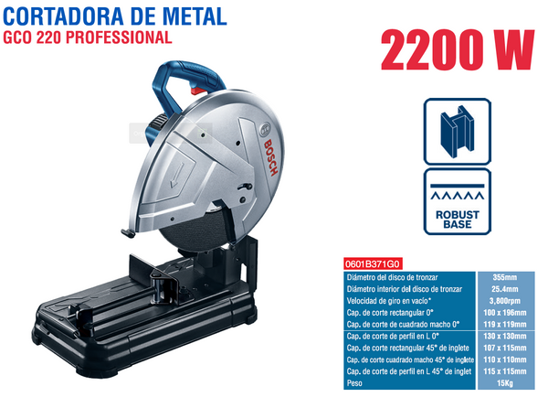 BOSCH Tronzadora / Cortadora de Metal GCO 220