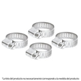 Abrazadera mini-4 de acero inoxidable, blister con 4 pzas