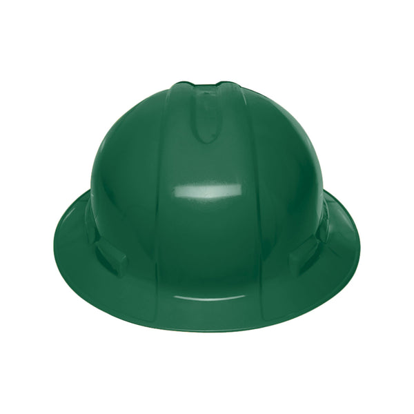 Casco de seguridad, verde, ala ancha