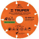 Disco de carburo de Tungsteno 4-1/2', multiusos