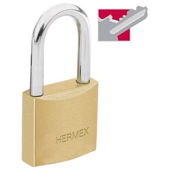 CANDADO DE LATÓN, 40MM, LLAVE TUBULAR