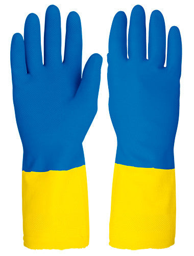 GUANTES LÁTEX, LIMPIEZA, MEDIANOS, REFORZADOS CON NEOPRENO