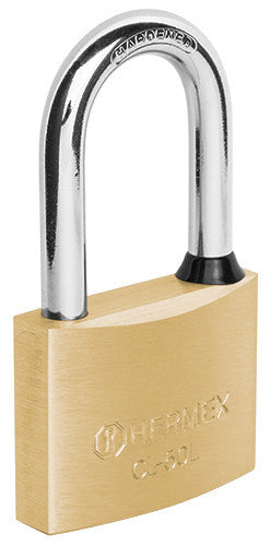 CANDADO DE LATÓN, 50MM, GANCHO LARGO