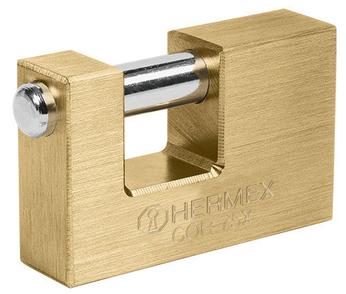 CANDADO LATÓN, ANTIPALANCA, ALTA SEGURIDAD, LLAVE TETRA,75MM