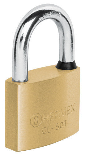 CANDADO DE LATÓN, 50MM, LLAVE TUBULAR