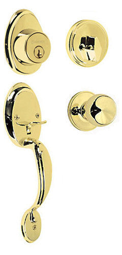 CERRADURA ENTRADA PRINCIPAL, LATÓN BRILLANTE, VERONA