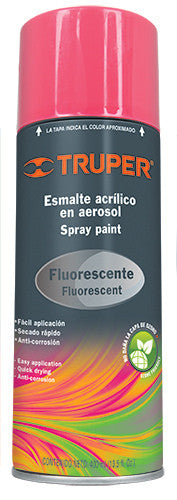 PINTURA ROSA FLUORESCENTE EN AEROSOL, 400 ML