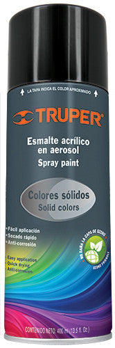 PINTURA NEGRO BRILLANTE EN AEROSOL, 400 ML