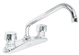 MEZCLADORA 8"" PARA FREGADERO, BASE CURVA