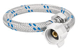 MANGUERA PARA WC DE ALUMINIO 1/2"" X 7/8"" X 35 CM CONECTOR PLÁSTICO