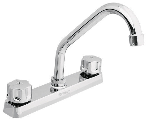 MEZCLADORA PLÁSTICA PARA FREGADERO, CUELLO CORTO