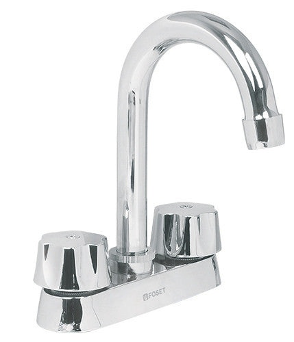 MEZCLADORA CROMADA PARA LAVABO, CON 2 MANERALES