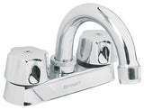 MEZCLADORA PARA LAVABO, MANERALES CUBO, CUELLO CURVO, BASIC