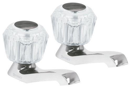 JUEGO 2 LLAVES PARA LAVABO, MANERALES DE ACRÍLICO, BASIC