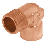 CODO 90° LATÓN COBRIZADO ROSCA EXTERNA 3/4""
