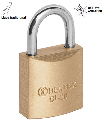 CANDADOS GEMELOS DE LATÓN, 20MM