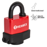 CANDADO LAMINADO DE 40 MM, RECUBIERTO DE PLÁSTICO