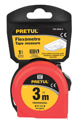 FLEXÓMETRO, ROJO, 3 M, PRETUL