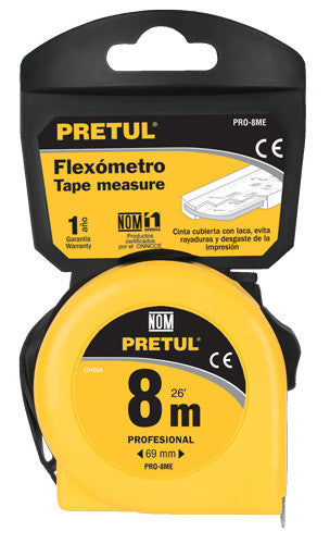 FLEXÓMETRO, AMARILLO, 8 M, PRETUL