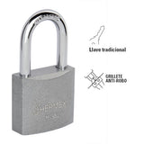 CANDADO DE HIERRO, 38MM, GANCHO LARGO, EN CAJA