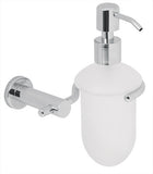 DISPENSADOR DE JABÓN LIQUIDO CROMADO.