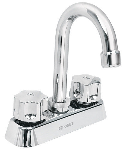 MEZCLADORA PLÁSTICA PARA LAVABO, CUELLO TIPO BAR