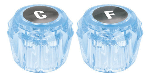 JUEGO DE 2 MANERALES DE ACRILICO PARA FREGADERO Y LAVABO AZUL