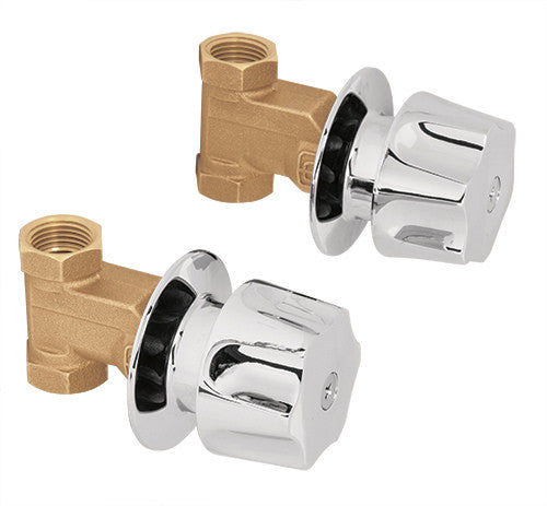 JUEGO 2 LLAVES PARA EMPOTRAR, REGADERA, ROSCABLES, CUBO