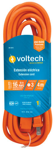 EXTENSIÓN ELÉCTRICA USO RUDO, 4 M, CALIBRE 16, VOLTECH