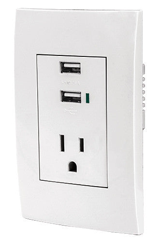 MODULO CARGADOR CON PUERTO USB BLANCO