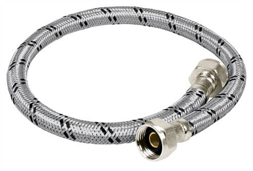 MANGUERA DE HULE REVESTIDA DE ACERO INOXIDABLE PARA FREGADERO 100 CM