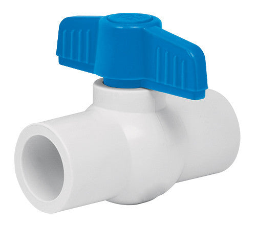 VÁLVULA DE ESFERA DE PVC, DE 3/4', PARA CEMENTAR