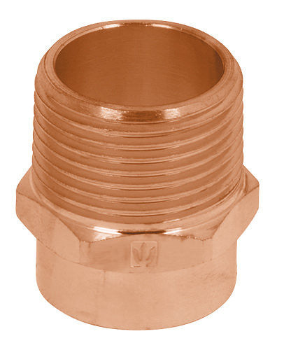 CONECTOR ROSCA EXTERIOR LATÓN COBRIZADO 3/4