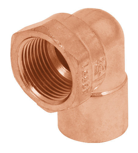 CODO 90° LATÓN COBRIZADO ROSCA INTERNA 3/4