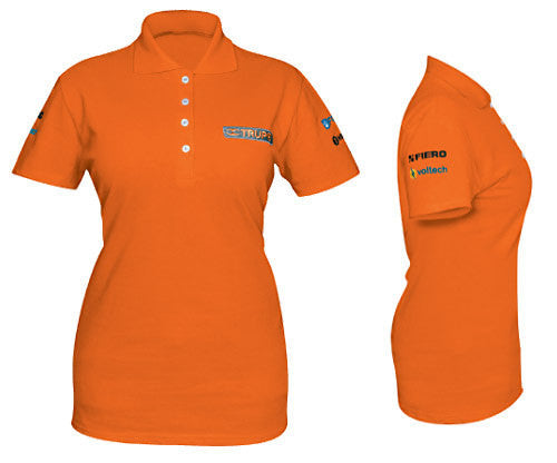 PLAYERA POLO NARANJA DAMA M BORDADA