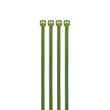 Cincho plástico verde 18 lb, 10 cm bolsa con 100 piezas