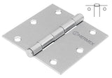 BISAGRA CUADRADA, 2-1/2', CROMO MATE, CABEZA PLANA
