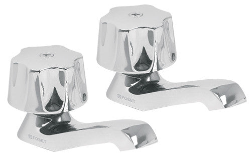 JUEGO 2 LLAVES PARA LAVABO, MANERALES TIPO CUBO, BASIC