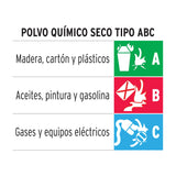 Extintor recargable para emergencia tipo ABC, portatil ,1 kg