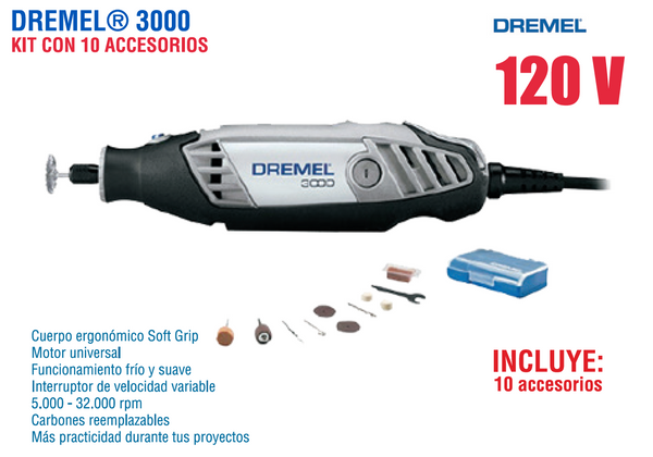 DREMEL 3000 N/10 ACCESORIOS