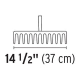 Rastrillo recto, 14 dientes, mango 54'