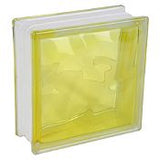 VIDRIO BLOCK WAVE AMARILLO 19X19X18