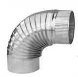 CODO DE LAMINA CAL. 26 90 X 6""
