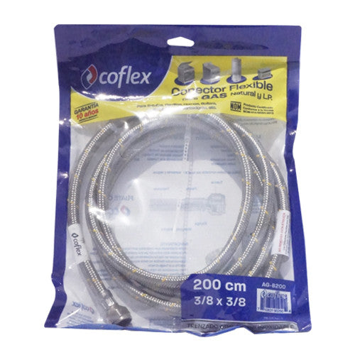 COFLEX ACERO P/GAS 3/8X200CM