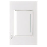 LUCEK PLA 1 INT SENC DE 3 MOD CRISTAL BLANCO BLANCO