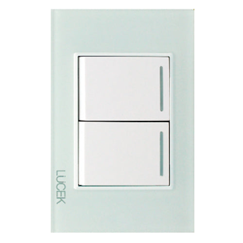 LUCEK PLA 2 INT SENC DE 1.5 MOD CRISTAL CRISTAL BLANCO