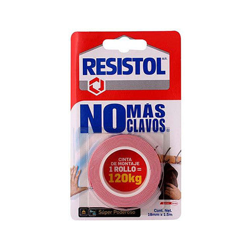 RESISTOL CINTA MONTAJE NO MAS CLAVOS 120 K  ROJA